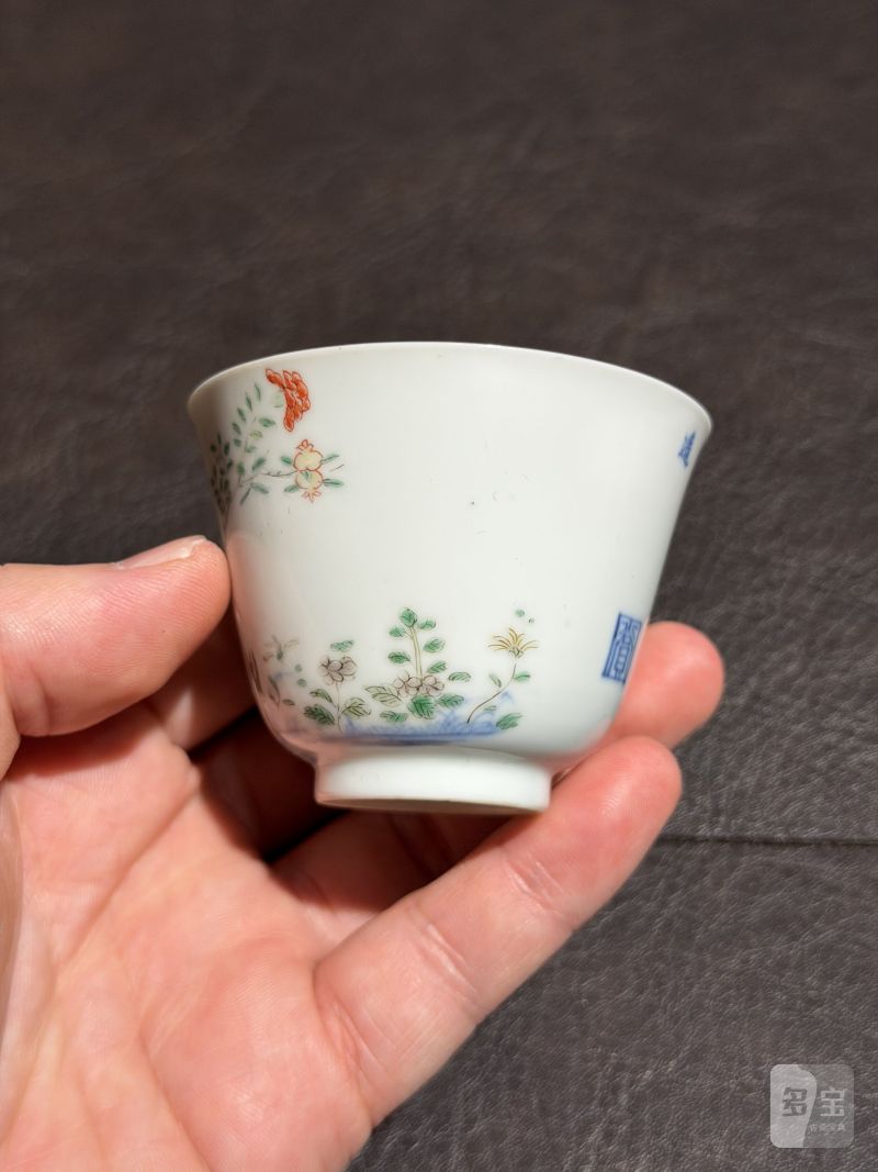清康熙 五彩“五月石榴”花神杯 - 图12